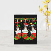 Carte Womens Saint Bernard Dog In Christmas Socks Funny (Fleur jaune)