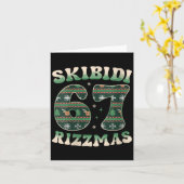 Carte Womens Skibidi Rizzmas 67 Six Seven Meme Ugly Chri (Fleur jaune)