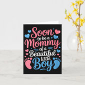 Carte Womens Soon-to-be A Mommy Of A Beautiful Baby Boy, (Fleur jaune)