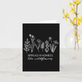 Carte Womens Spread Kindness Like Wildflowers Insrationa (Fleur jaune)