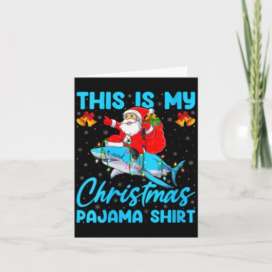 Carte Womens This Is My Christmas Pajamas Funny Santa Ri (Devant)