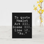 Carte Womens To Quote Hamlet Funny Literary Tee For Wome (Fleur jaune)
