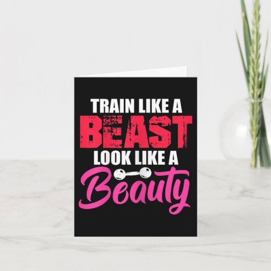 Carte Womens Train Like A Look Like A Beauty Gym Workout (Devant)