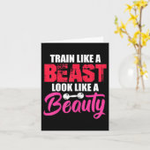 Carte Womens Train Like A Look Like A Beauty Gym Workout (Fleur jaune)
