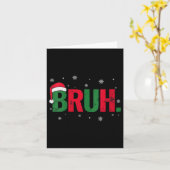 Carte Womens Vintage Merry Christmas Bruh Snowflakes Xma (Fleur jaune)