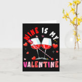 Carte Women's Wine Is My Valentine Hearts Matching Drink (Fleur jaune)