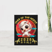 Carte Womens Year Of The Horse 2026 Cute Chinese Lunar N (Devant)