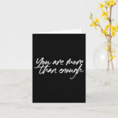Carte Womens You Are More Than Enough Motivational Quote (Fleur jaune)
