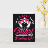 Carte Womny Bowling Lover Bowlers Bowling Bowling (Fleur jaune)