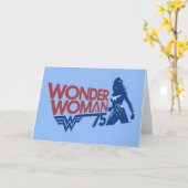 Carte Wonder Woman 75th Anniversary Red & Blue Logo (Fleur jaune)