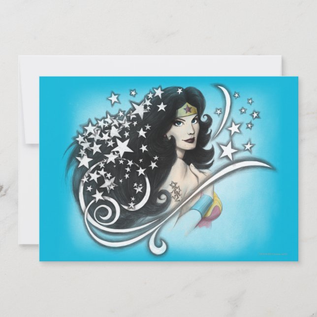 Carte Wonder Woman and Stars (Devant)