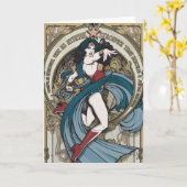 Carte Wonder Woman Art Nouveau Panel (Fleur jaune)