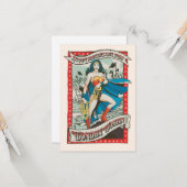Carte Wonder Woman | Bonne Fête des pères, maman (Devant/Arrière en situation)
