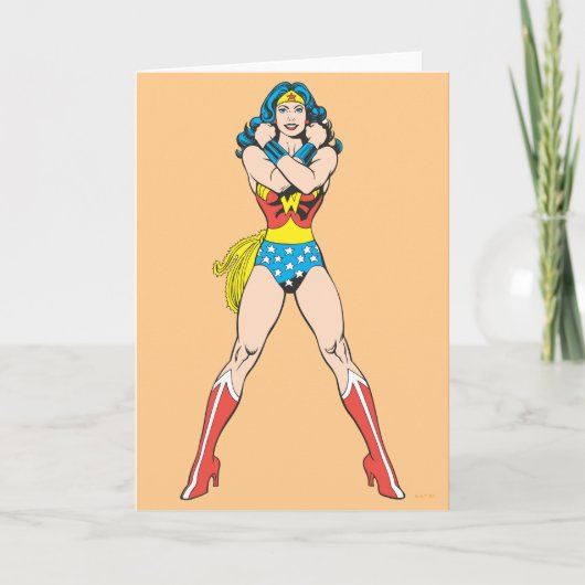 Carte Wonder Woman Bras Croisés (Devant)
