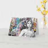 Carte Wonder Woman Collage 6 (Fleur jaune)