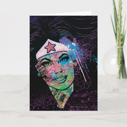 Carte Wonder Woman Colorful Collage (Devant)