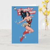 Carte Wonder Woman Couverture de bande dessinée (Fleur jaune)
