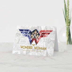 Carte Wonder Woman Crossed Arms dans le logo collage