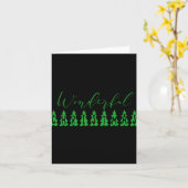 Carte Wonderful Christmas Tree Green Tygraphy T Shirt (Fleur jaune)