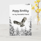 Carte Wonderful Friend Birthday Nature Therapy Forest  (Fleur jaune)