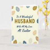 Carte Wonderful Husband Easter Card (Fleur jaune)