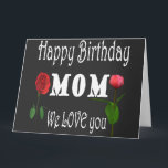 Carte Wonderful Mom Anniversaire avec un design de fleur<br><div class="desc">Wonderful anniversaire mignon avec design floral pour votre maman adorable</div>