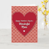 Carte Wonderful Mom Valentines Day Card (Fleur jaune)