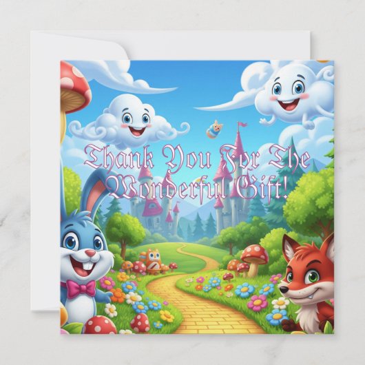 Carte Wonderland Avec M. Buuny & Mme Fox (Devant)