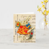 Carte Wonderland de Lapin Blanc (Fleur jaune)