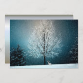 Carte Wonderland d'hiver avec lapin (Devant / Derrière)