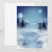 Carte Wonderland d'hiver de nuit (Devant / Derrière)