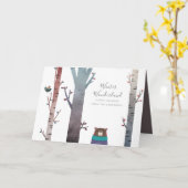 Carte Wonderland d'hiver Moderne Noël vacances sur mesur (Fleur jaune)