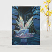 Carte Wood Spirit - Fairy Art Grey Card (Fleur jaune)