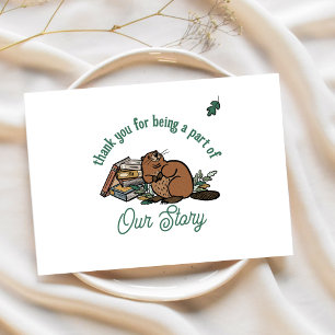 Carte Woodland Storybook Baby shower Merci