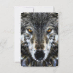 Carte Woodland Wolf Inspirational Portrait