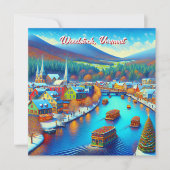 Carte Woodstock, Vermont à l'heure de Noël (Devant)