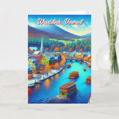 Carte Woodstock, Vermont à l'heure de Noël (Devant)