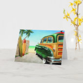 Carte Woodysurfretro (Fleur jaune)