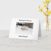 CARTE WOOF WOOF À "4O" TU AS L'AIR "BON!" (Fleur jaune)