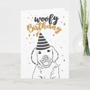 Carte Woofing Birthday Labrador-Retriever mignon Puppy S