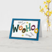 Carte Woohoo salutation d'anniversaire (Fleur jaune)