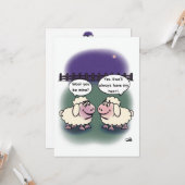 Carte Wool Flat Card (Devant/Arrière en situation)