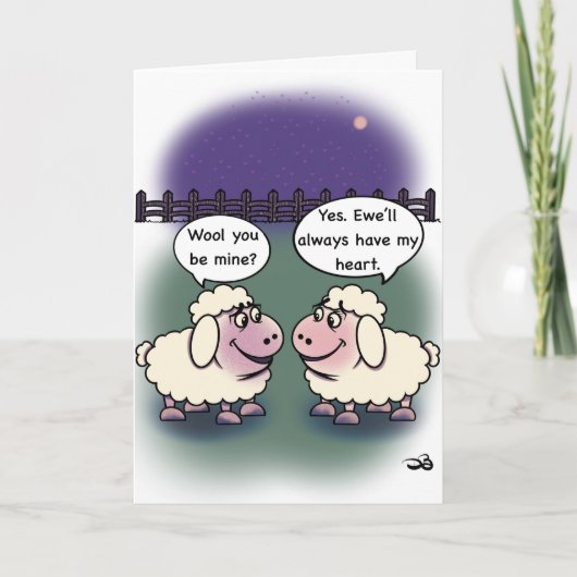 Carte Wool Folded Greeting Card (Devant)