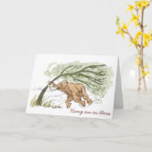 Carte Woolly Mammoth Card (Hang on there) (Fleur jaune)