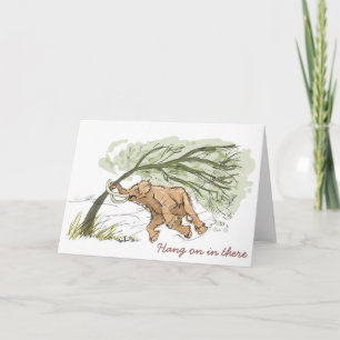 Carte Woolly Mammoth Card (Hang on there)