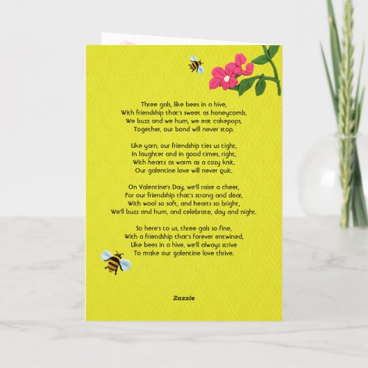 Carte Wooly Galentine's Day Card (Dos)