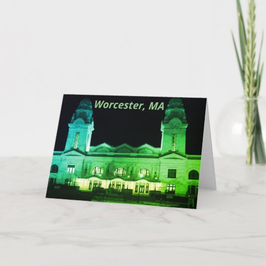 Carte Worcester, MA Gare - Beaux Arts (Devant)