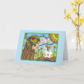 Carte Word_Greeting unique (Fleur jaune)