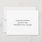 Carte Words of Wisdom Graduate Conseils pour les diplômé (Dos)