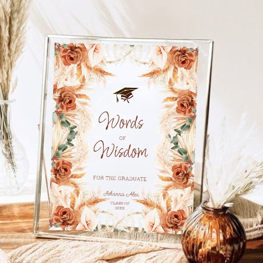 Carte Words of Wisdom Graduation | Aquarelle en gras